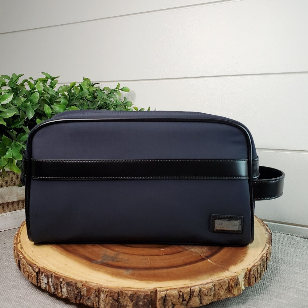 Ted Baker London Commby Zip Nylon Navy & Black Washbag